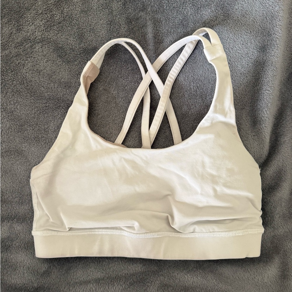 Lululemon white sports bra #activewear #yoga #gym